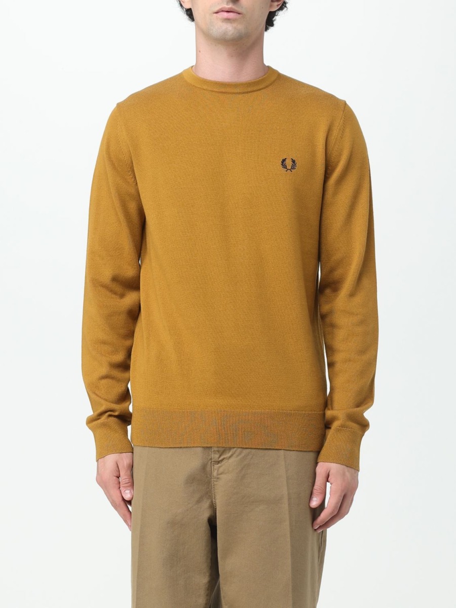 Men's Brown - Jumper - Fred Perry - Giglio GOOFASH