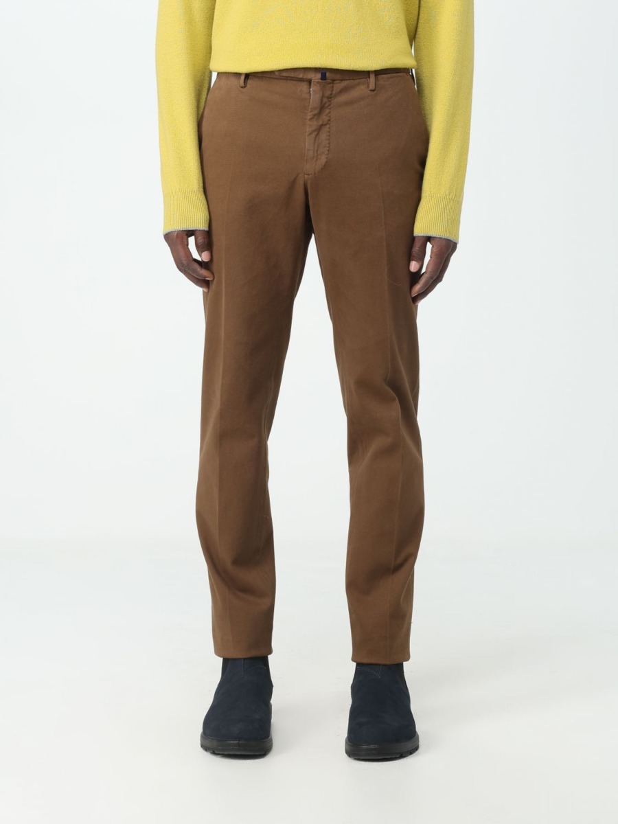 Mens Brown Trousers - Giglio GOOFASH