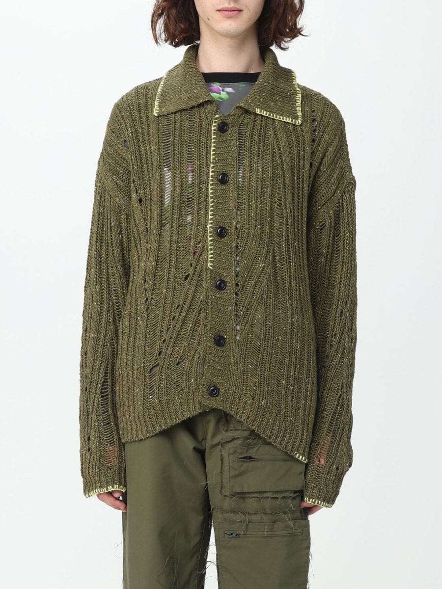 Men's Cardigan Green Andersson Bell - Giglio GOOFASH