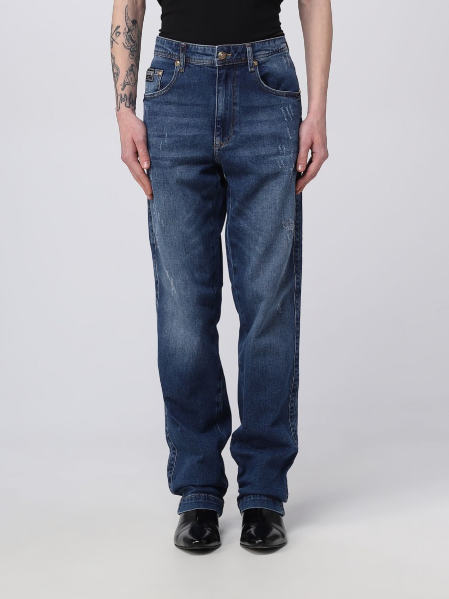 Men's Jeans in Blue Giglio - Versace GOOFASH