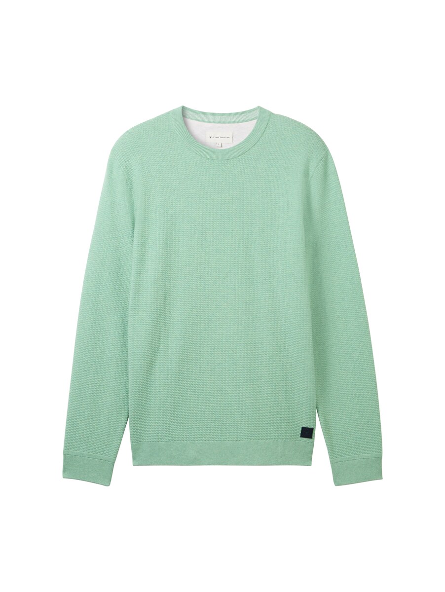 Mens Knitted Sweater Green at Tom Tailor GOOFASH