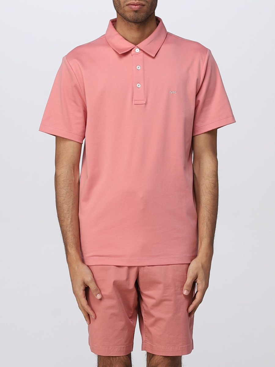 Mens Poloshirt in Pink Michael Kors - Giglio GOOFASH