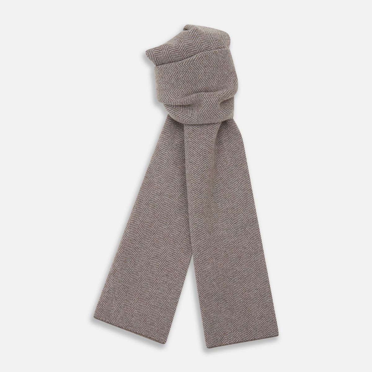 Mens Scarf in Grey Turnbull And Asser GOOFASH