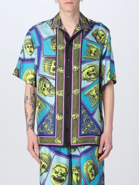 Mens Shirt in Blue by Giglio GOOFASH