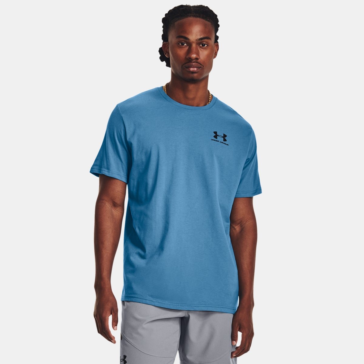 Men's Short Sleeve Shirt Blue from Under Armour GOOFASH