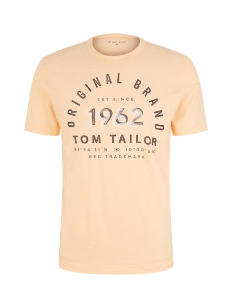 Mens T-Shirt Orange at Tom Tailor GOOFASH