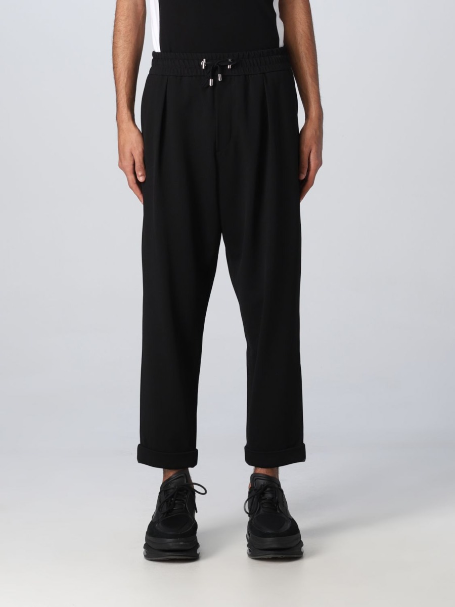 Men's Trousers in Black Giglio - Balmain GOOFASH