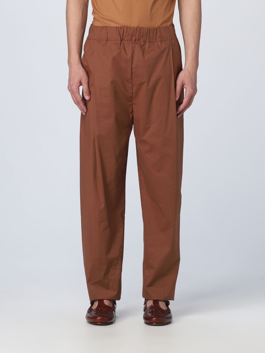 Mens Trousers in Brown by Giglio GOOFASH