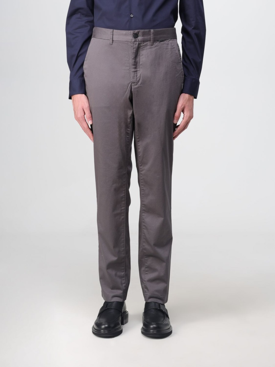 Men's Trousers in Grey Giglio Calvin Klein GOOFASH