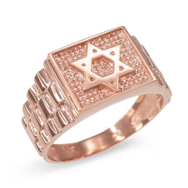 Men's Watchband Ring in Rose - Gold Boutique GOOFASH