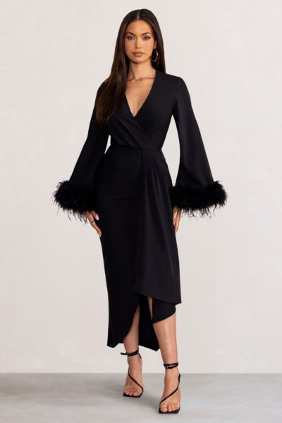 Midi Dress in Black for Women by Club L London GOOFASH