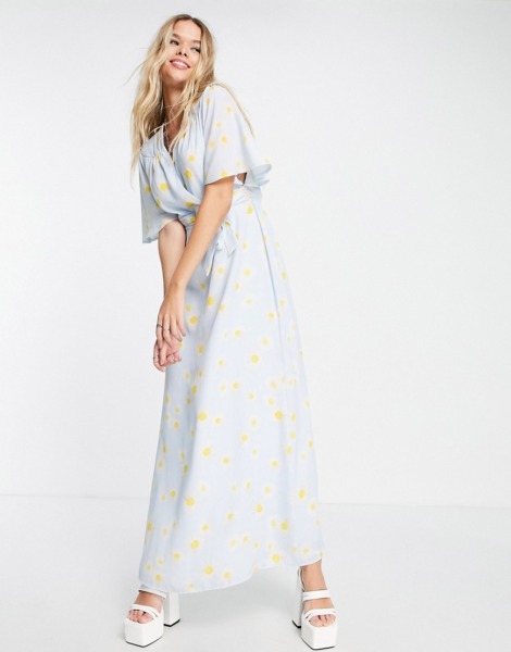 Midi Dress in Blue for Woman from Asos GOOFASH