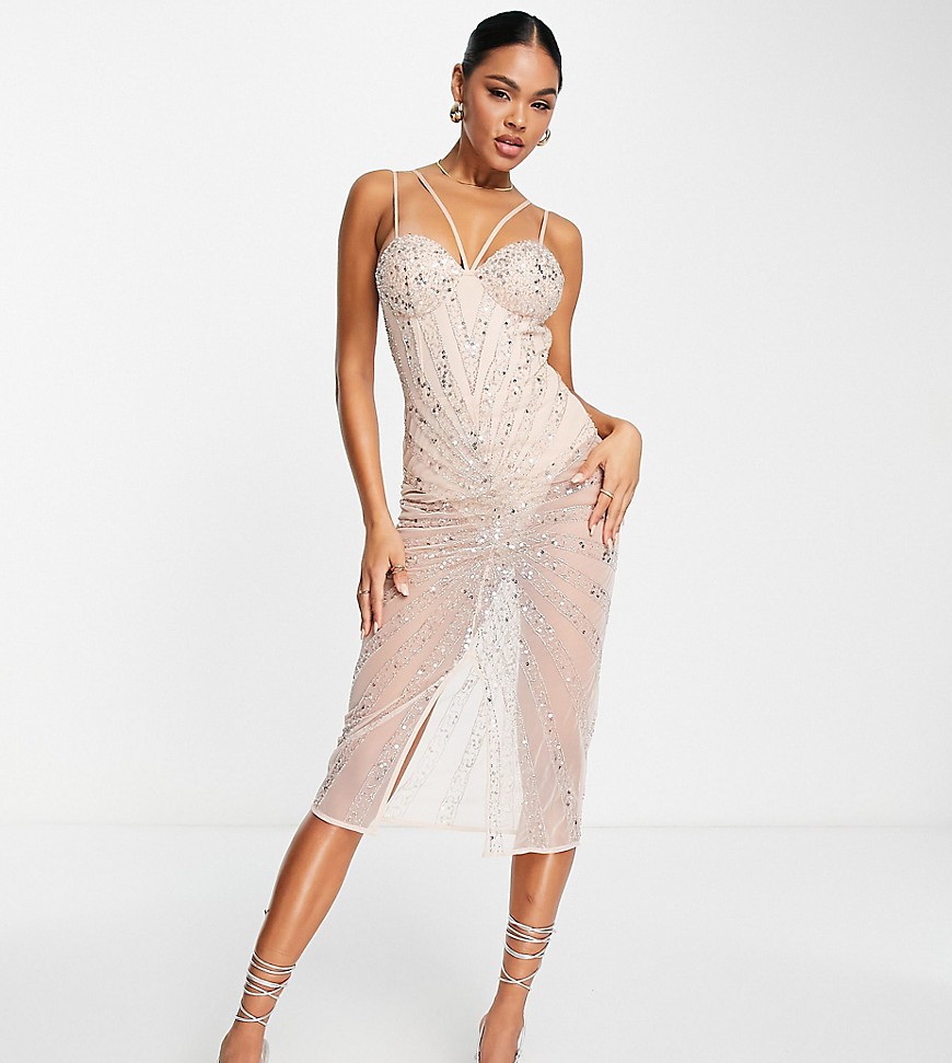 Midi Dress in Silver for Woman by Asos GOOFASH