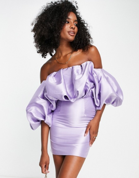 Mini Dress Purple Asos GOOFASH