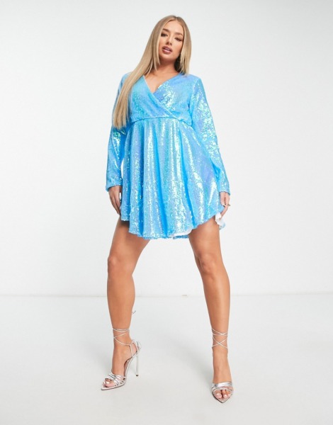 Mini Dress in Blue - Collective the Label Woman - Asos GOOFASH