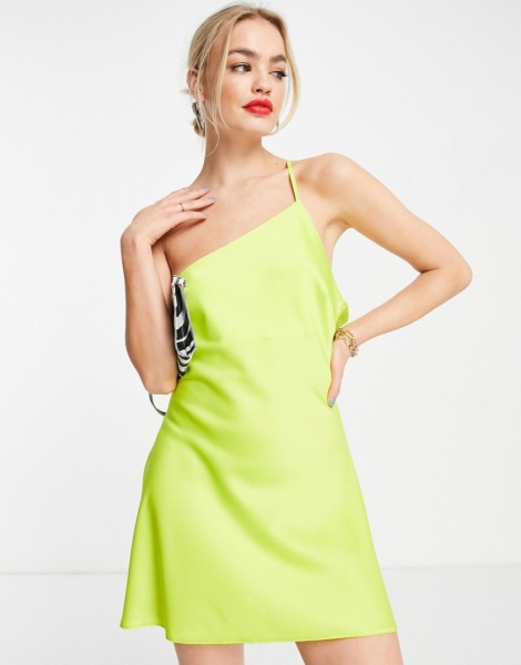 Mini Dress in Green Woman - Asos GOOFASH