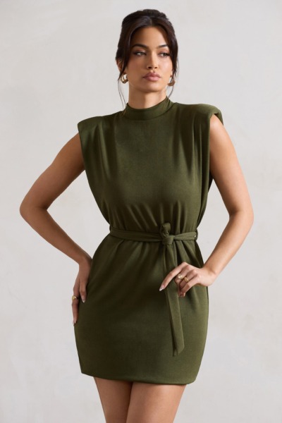 Mini Dress in Olive for Woman from Club L London GOOFASH