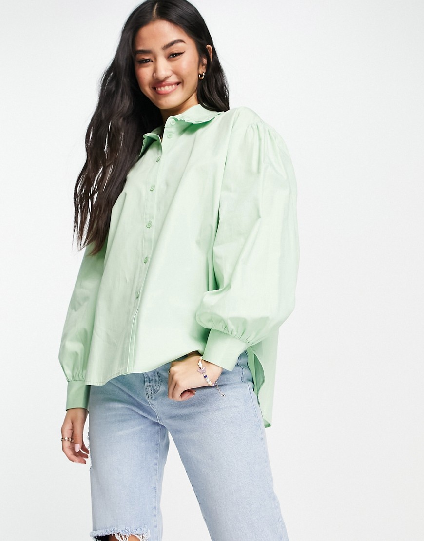 Miss Selfridge Women's Shirt Green - Asos GOOFASH