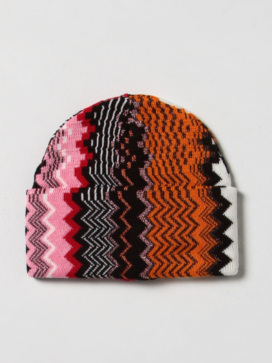 Missoni Hat Red from Giglio GOOFASH