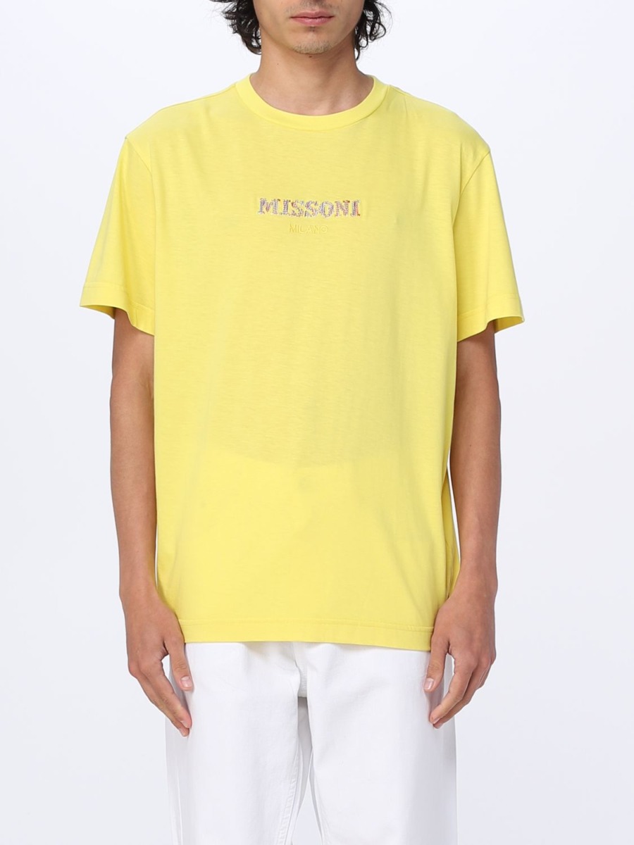 Missoni Man T-Shirt Yellow from Giglio GOOFASH