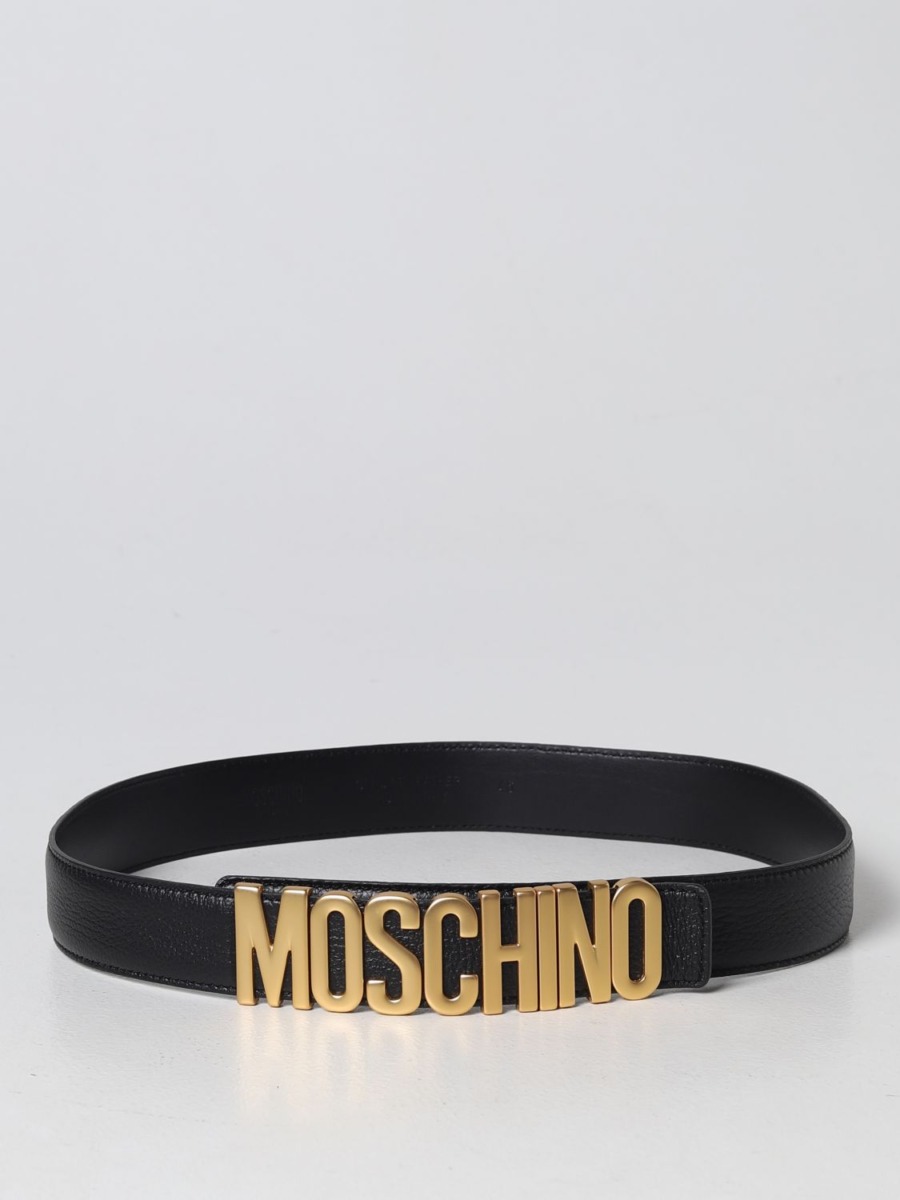 Moschino Belt Black from Giglio GOOFASH