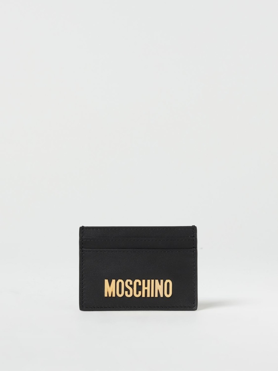Moschino Gent Black Wallet at Giglio GOOFASH