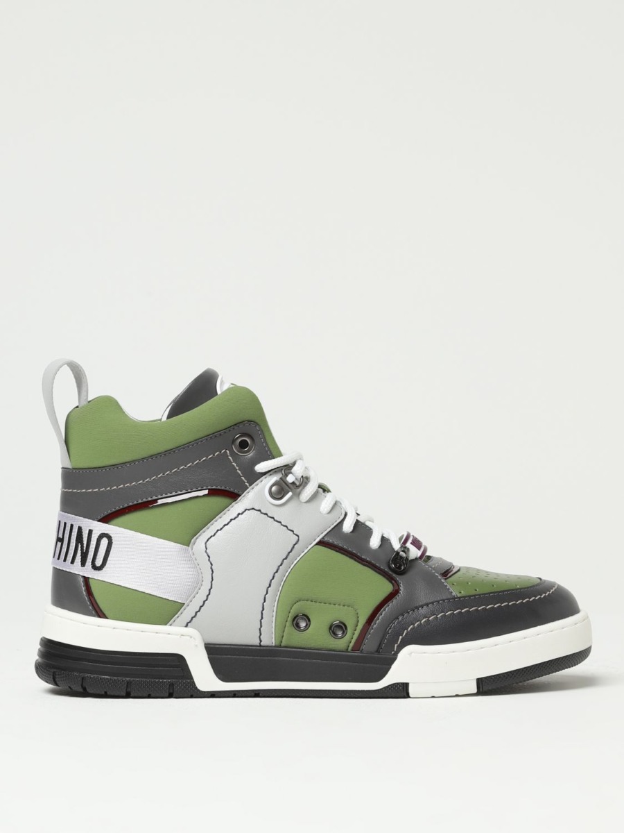 Moschino - Green Trainers for Men by Giglio GOOFASH