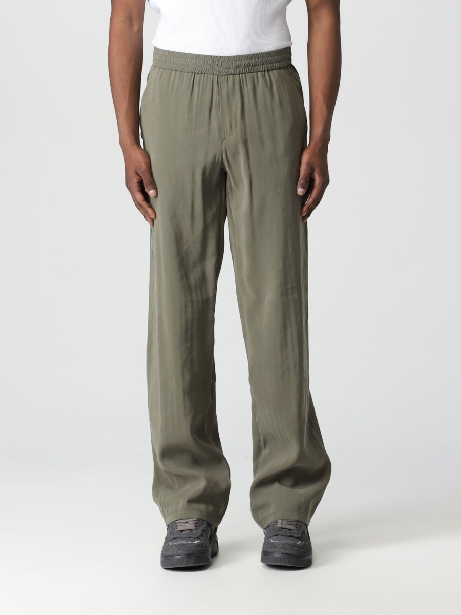 Msgm - Mens Trousers Green by Giglio GOOFASH