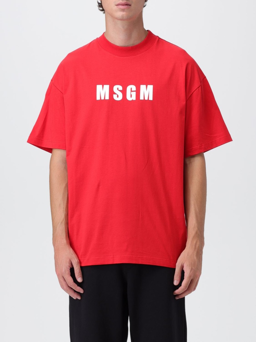 Msgm Red T-Shirt by Giglio GOOFASH