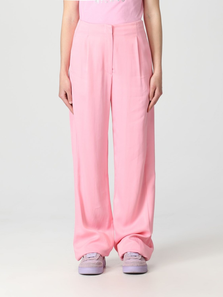 Msgm Womens Pink Trousers from Giglio GOOFASH