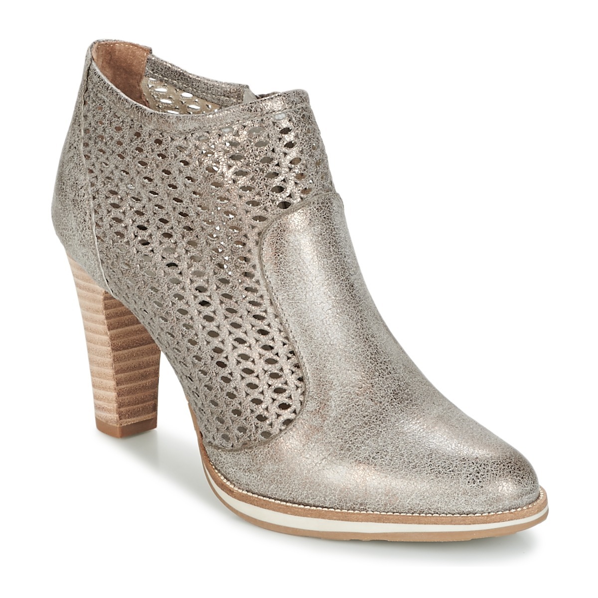 Myma Ankle Boots in Silver for Woman at Spartoo GOOFASH