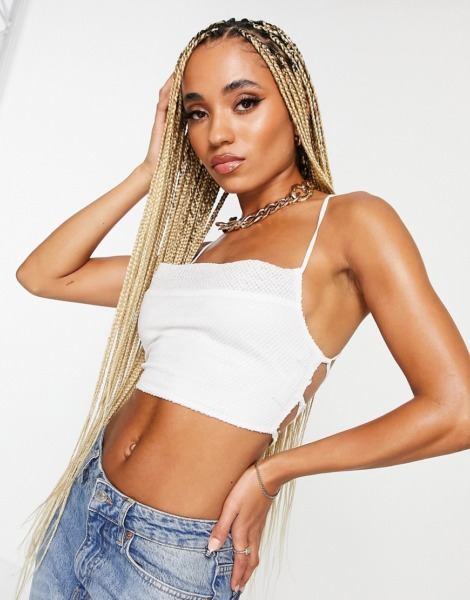Naanaa Top in White for Woman by Asos GOOFASH
