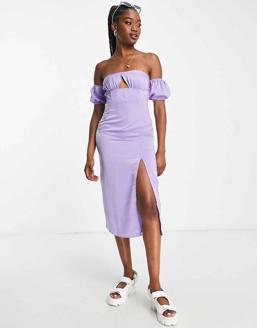Naanaa - Woman Purple Midi Dress at Asos GOOFASH