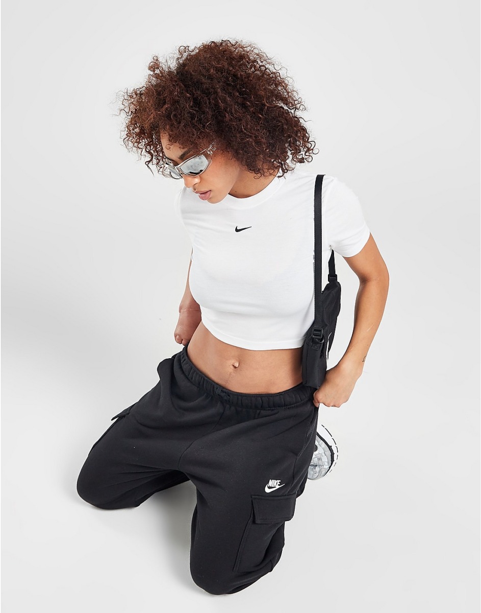 Nike - Crop Top White by JD Sports GOOFASH