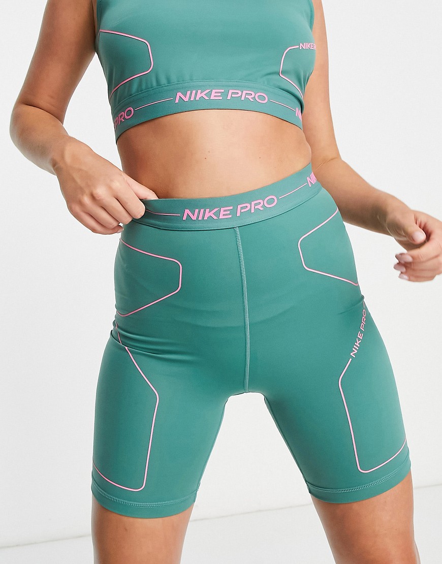 Nike Women Green Legging Shorts at Asos GOOFASH