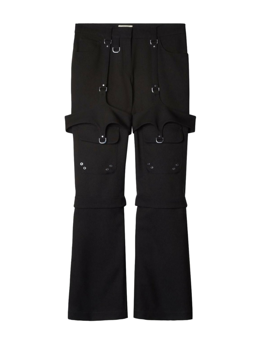 Off White Black Womens Cargo Trousers - Suitnegozi GOOFASH