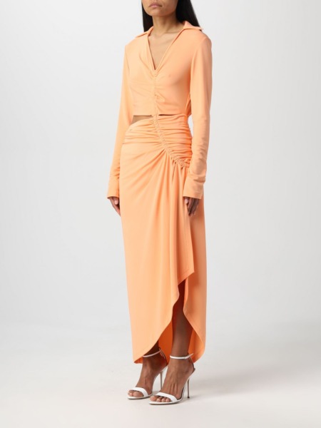 Off White - Dress in Orange for Woman from Giglio GOOFASH