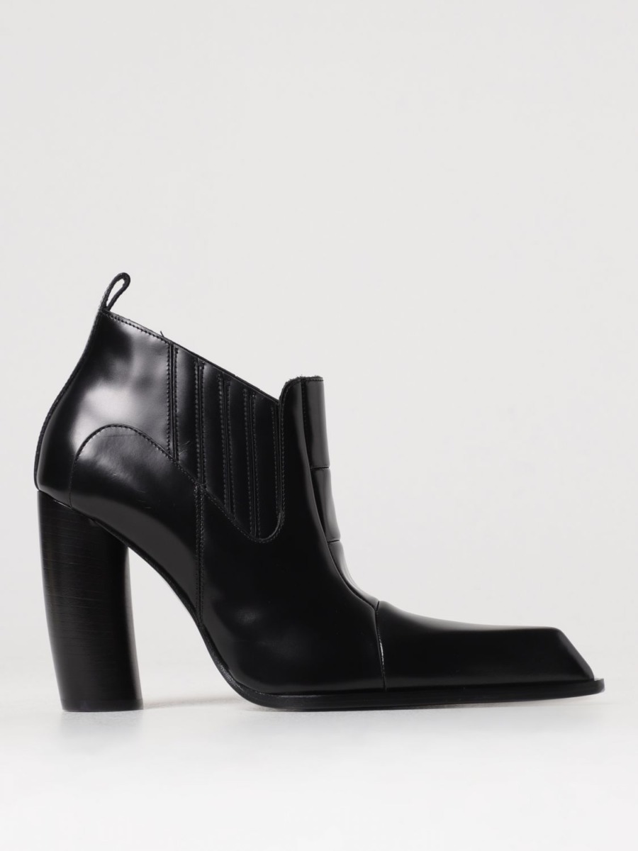 Off White - Woman Flat Boots in Black Giglio GOOFASH
