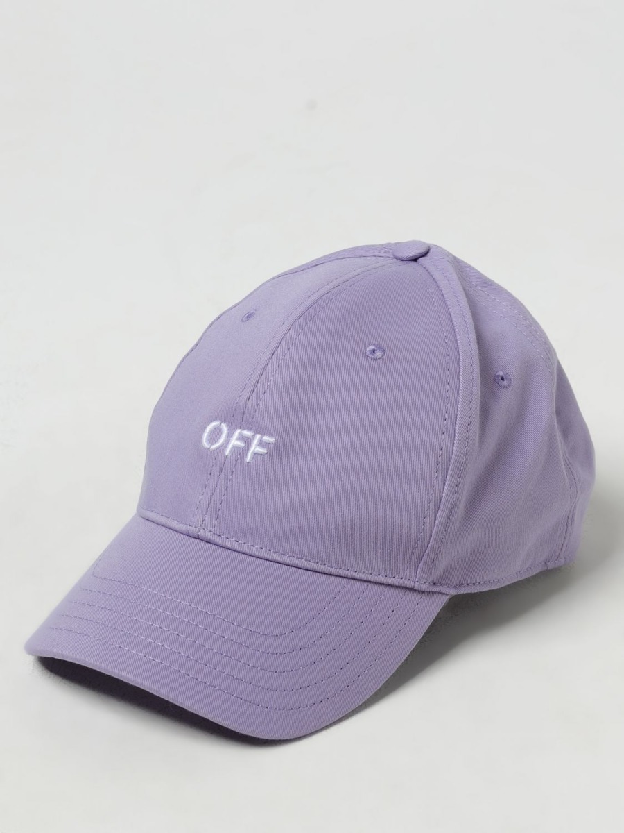 Off White - Women Hat in Purple at Giglio GOOFASH