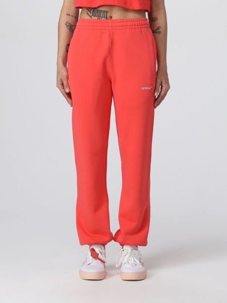 Off White - Women Trousers - Red - Giglio GOOFASH