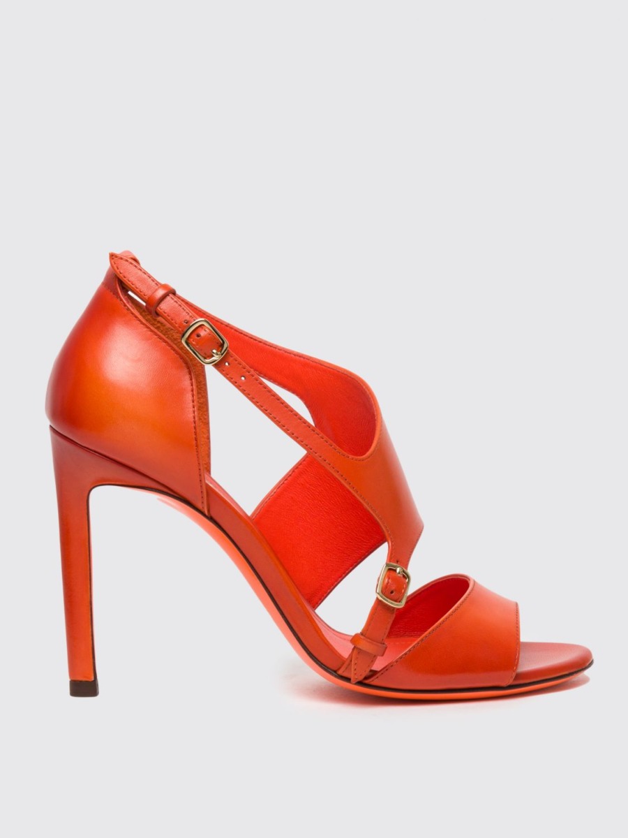 Orange Heeled Sandals - Giglio - Santoni GOOFASH