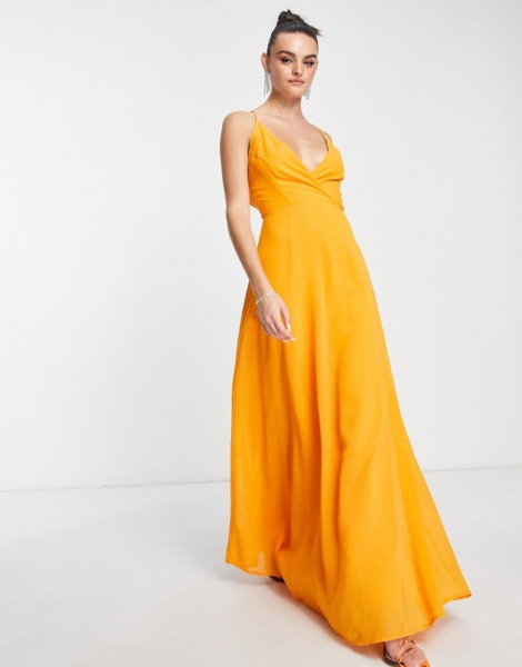 Orange Maxi Dress for Women at Asos GOOFASH