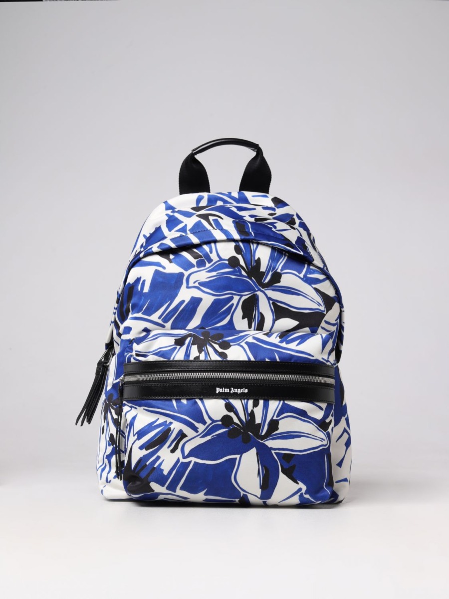 Palm Angels - Men Backpack in Blue by Giglio GOOFASH
