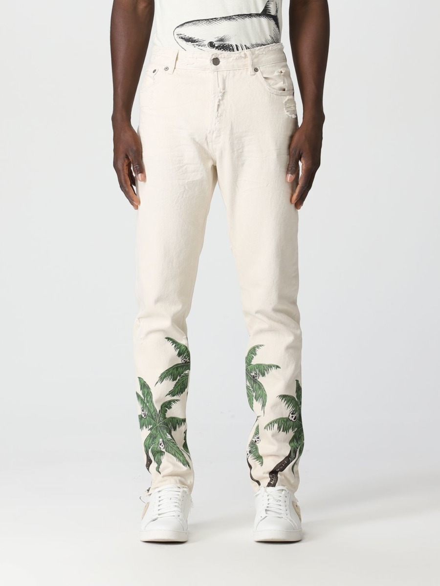 Palm Angels - Men Jeans in Beige from Giglio GOOFASH