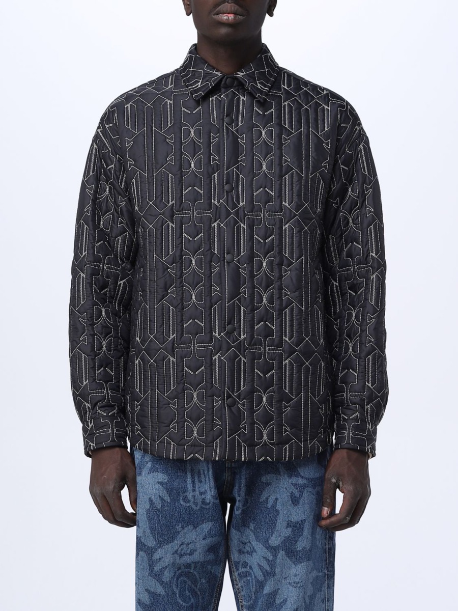 Palm Angels - Men's Black Shirt from Giglio GOOFASH