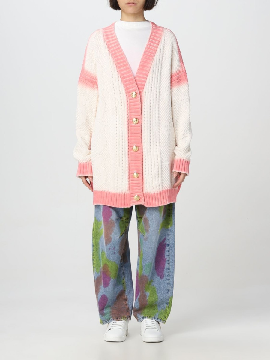 Palm Angels - Women's Cardigan White by Giglio GOOFASH