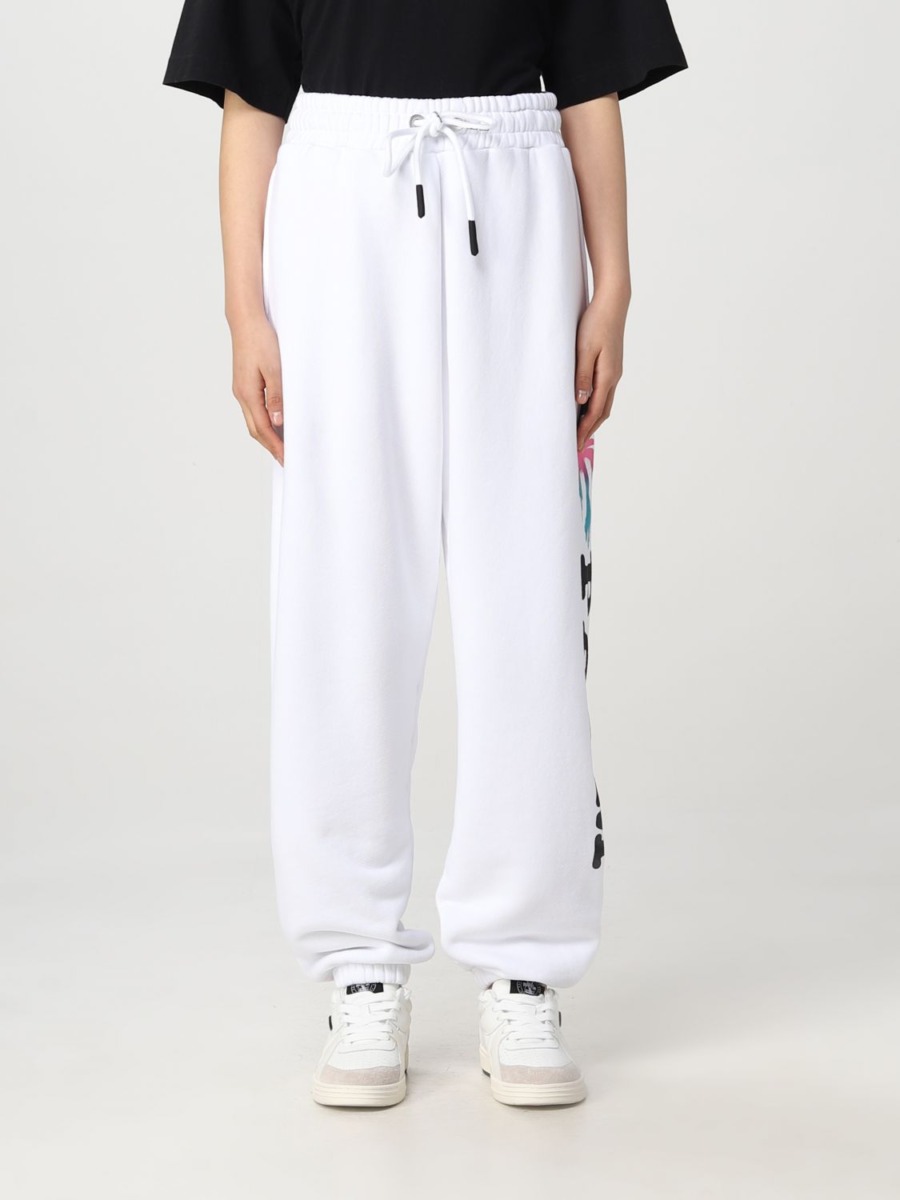 Palm Angels - Womens Trousers in White from Giglio GOOFASH