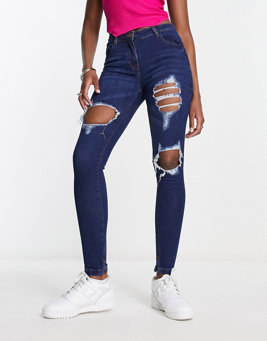 Parisian - Woman Skinny Jeans in Blue from Asos GOOFASH
