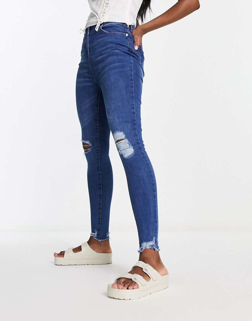 Parisian - Womens Skinny Jeans in Blue by Asos GOOFASH