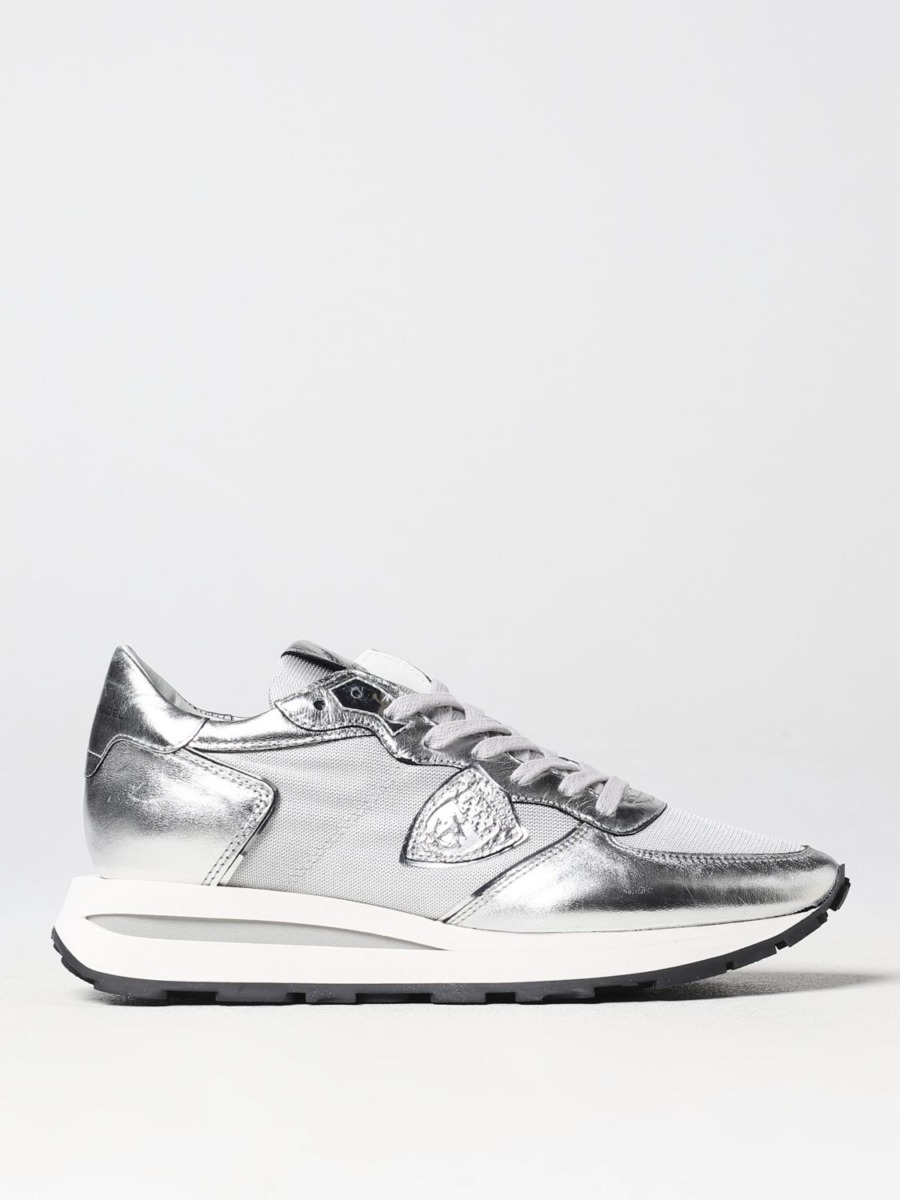 Philippe Model Silver Sneakers for Woman by Giglio GOOFASH